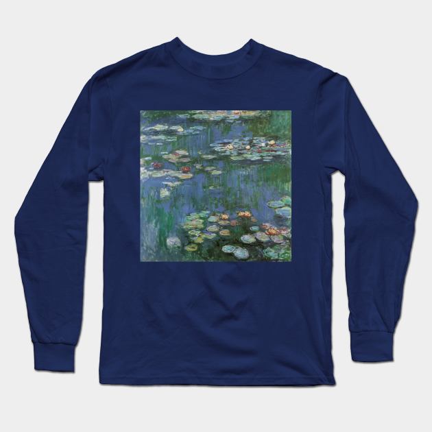 Waterlilies by Claude Monet Long Sleeve T-Shirt by MasterpieceCafe